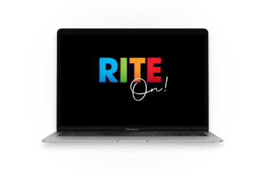 Laptop with Rite on logo